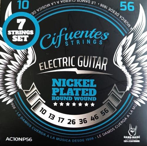 Encordado Cifuentes Guitarra Electrica AC10 NP 10 56 7 cuerdas