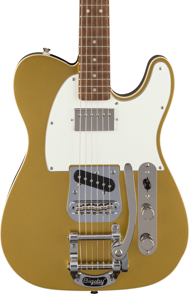 Guitarra eléctrica Squier Classic Vibe Custom Telecaster SH with Bigsby Aztec Gold — detalle del cuerpo