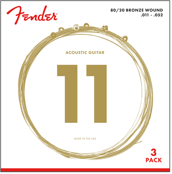 Encordado Fender Guitarra Folk 80/20 70cl 11-52 X 3 07