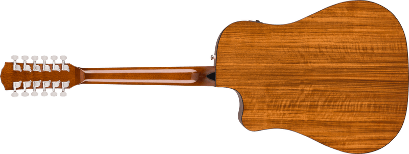 Guitarra electroacústica Fender CD-140SCE 12-String Natural — vista posterior