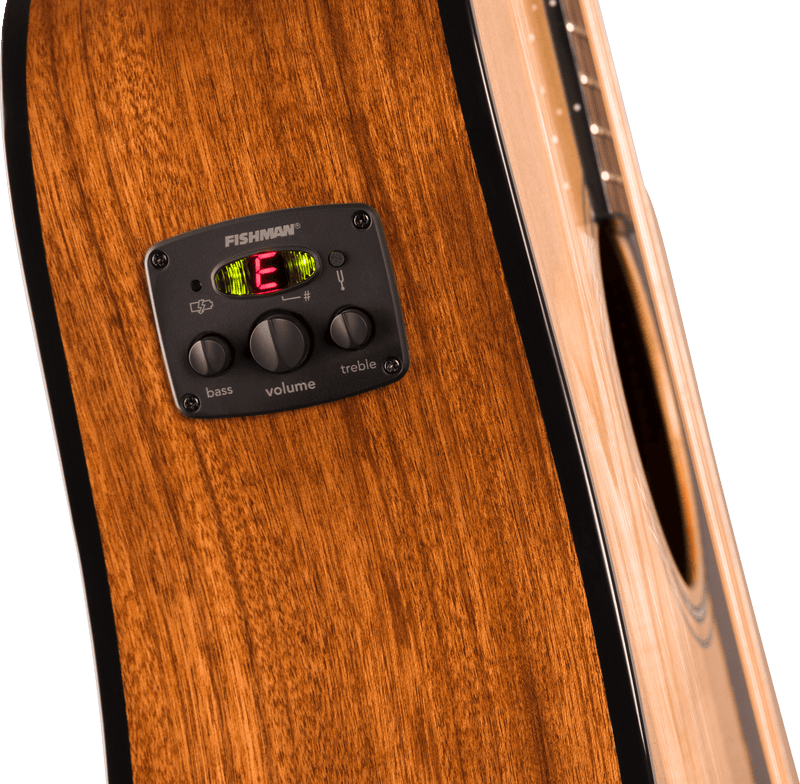 Guitarra electroacústica Fender CD-140SCE 12-String Natural — detalle de los controles