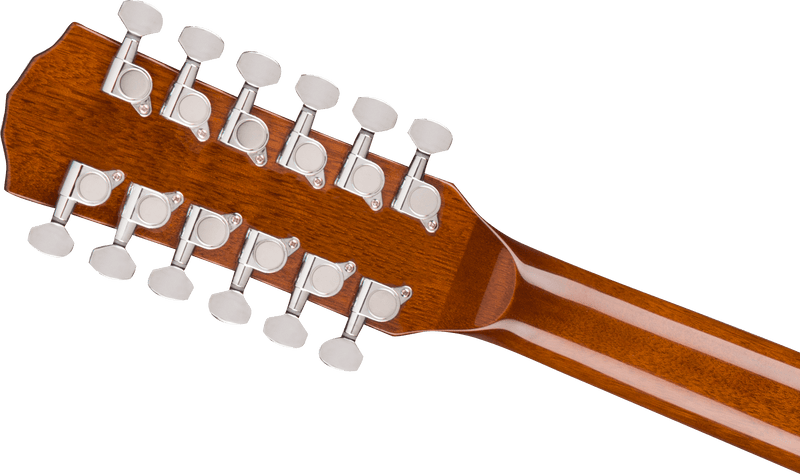 Guitarra electroacústica Fender CD-140SCE 12-String Natural — detalle posterior del clavijero