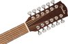 Guitarra electroacústica Fender CD-140SCE 12-String Natural — detalle del clavijero