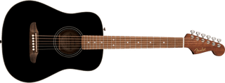 Guitarra Acustica Fender Ca Std Redondo Mini Wb Ib Blk 0974101106