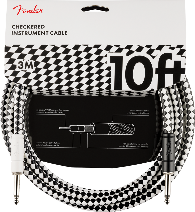 Cable Fender Pro 10ft 3m Ajedrez 0990810288