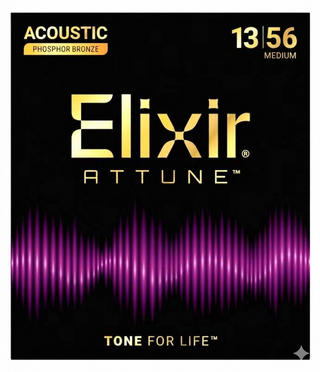 Encordado Elixir 3313221102 Attune Guitarra Acustica 13-56