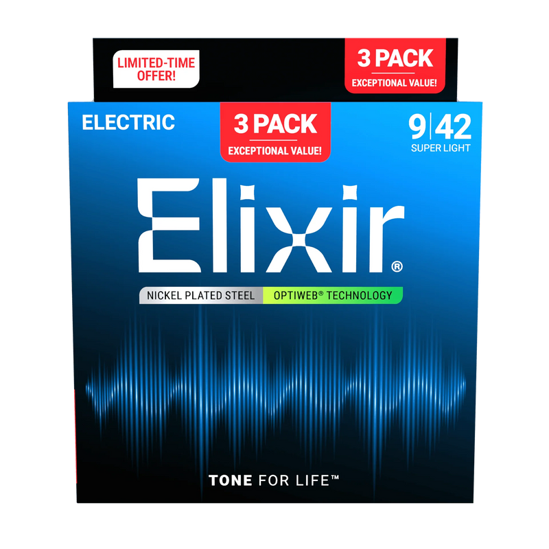 Encordado Elixir Guitarra Electrica 16571 9-42 X3