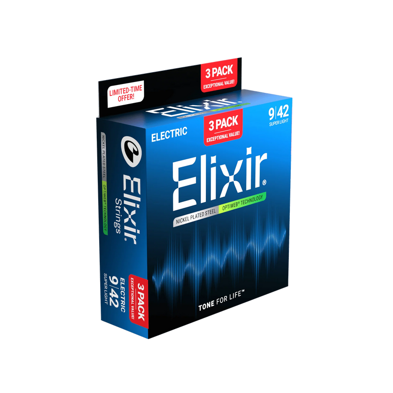 Encordado Elixir Guitarra Electrica 16571 9-42 X3