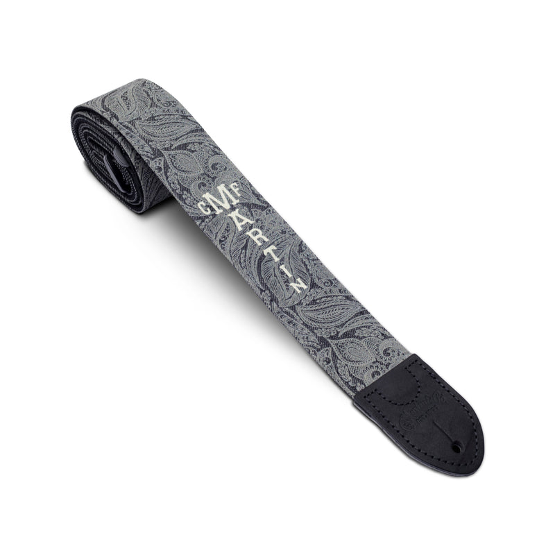 Correa Para Guitarra Martin 18A0109 Scroll-And-Leaf Denim Negro — vista 1