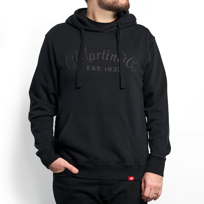 Buzo Martin 18CM0217L Hoodie Tone On Tone Black L — vista 3