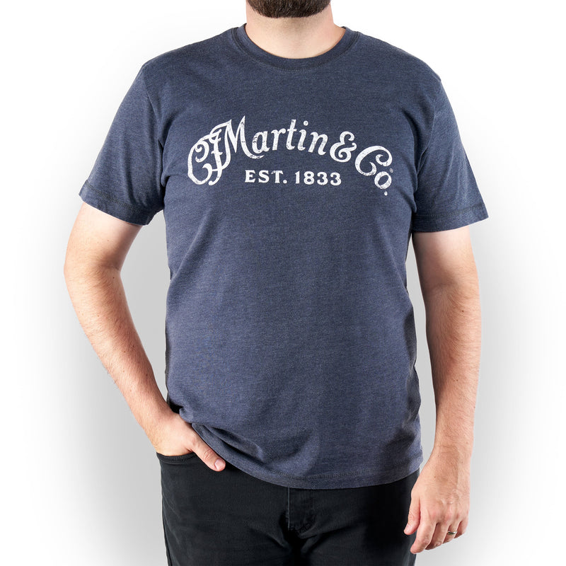 Camiseta Martin 18CM0261L Vintage Navy Logo Blanco L — vista 2