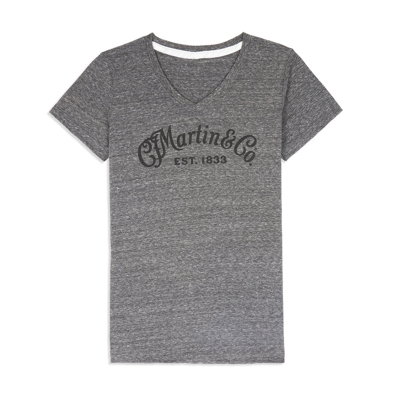 Camiseta Martin Mujer 18CW0087S V-neck Smoke Con Logo Negro S — vista 1