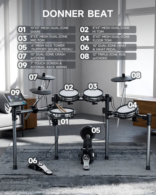 Bateria Electronica Donner Ec6989 Beat