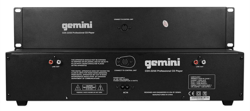 Reproductor Gemini Cdx-2250 Cd Doble
