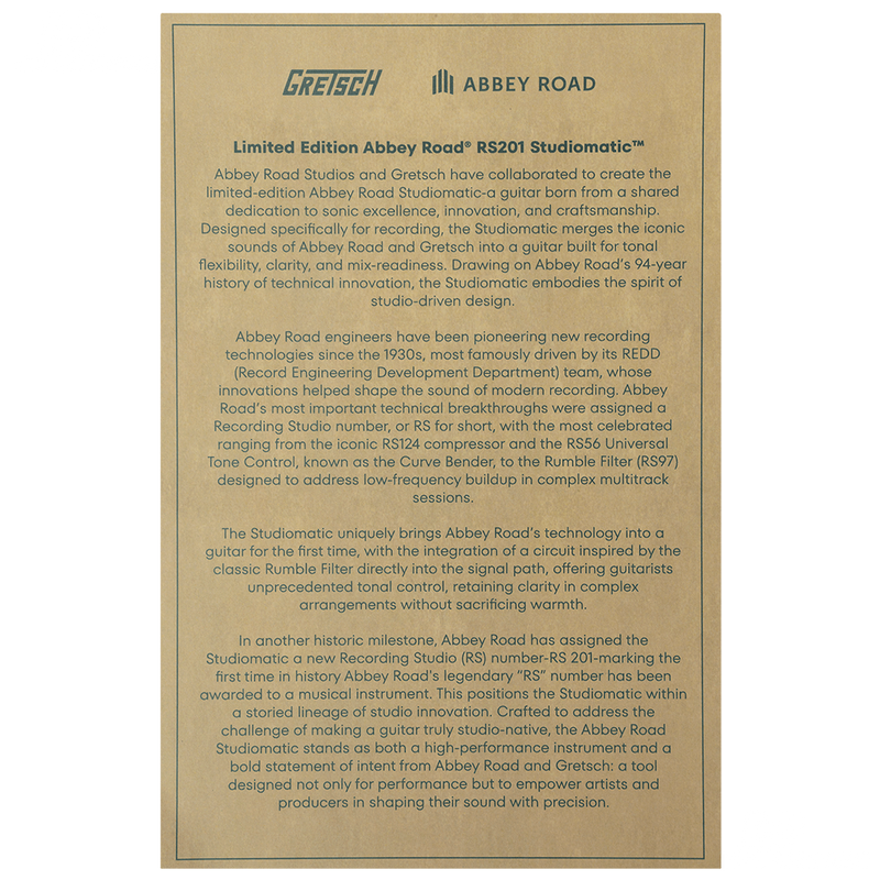 Guitarra Eléctrica Gretsch Abbey Road RS201 Studiomatic Classic Walnut Stain 2506419582 — vista 7