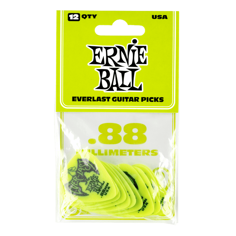 Púas Ernie Ball Everlast P09191 Verde 0,88 mm Paquete De 12 — vista 2