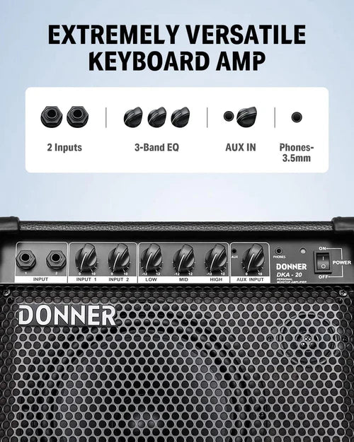 Amplificador Donner Ec1257 Dka-20 Para Teclado