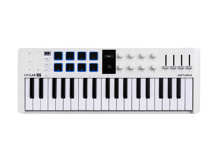 Controlador MIDI Arturia MiniLab 37 Blanco — Vista 1