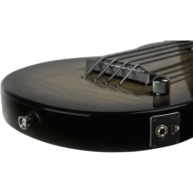 Vista 12 — Ukelele Bajo Ortega NEO-BS-TGB Transparent Grey Burst