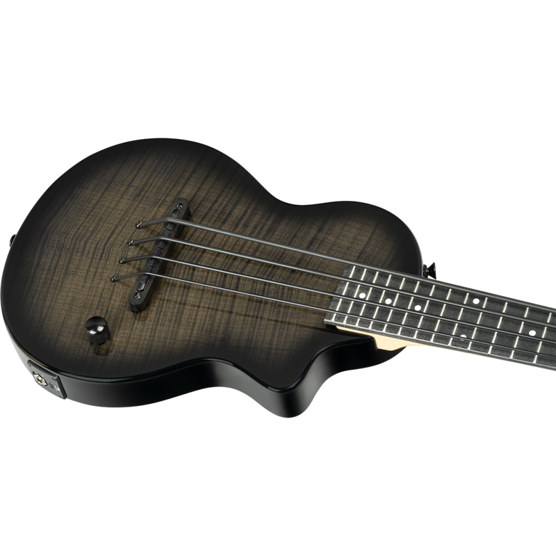 Vista 9 — Ukelele Bajo Ortega NEO-BS-TGB Transparent Grey Burst