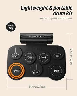 Bateria Electronica Donner Pad Ec6635 Ded-20 Infantil