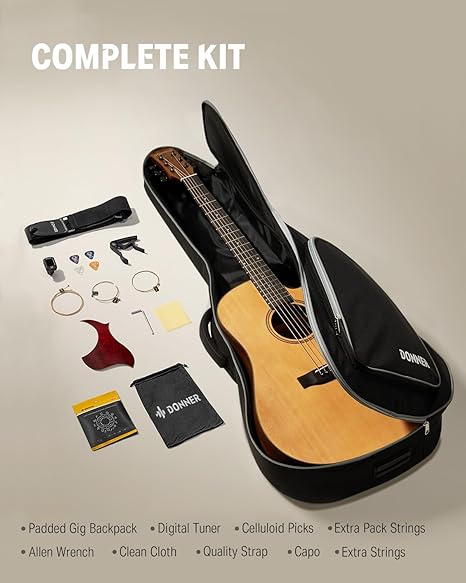 Guitarra Acustica Donner Ec1250 Dad-140C Kit