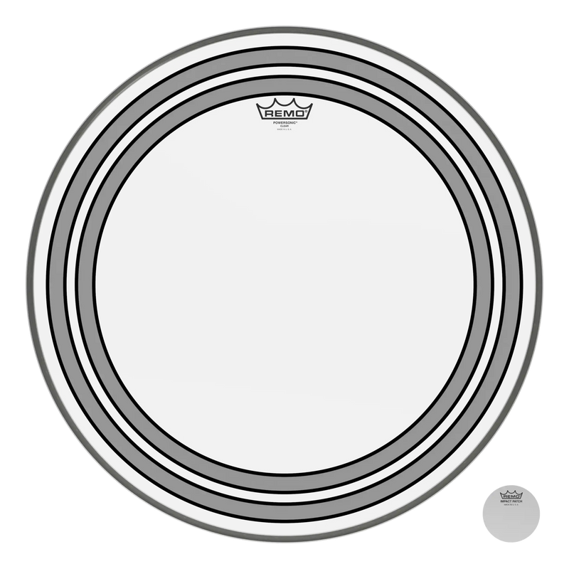 Parche Remo Powersonic Clear De 22 Gota Aceite Pw-1322-00