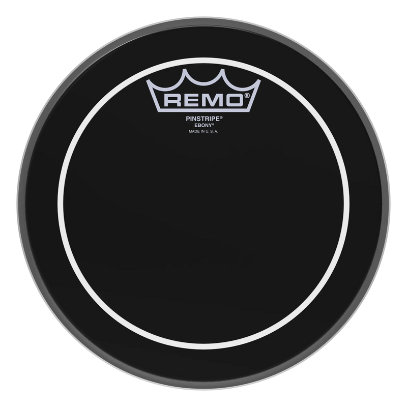 Parche Remo Pinstripe De 8 Gota Aceite Negro Es-0608-ps