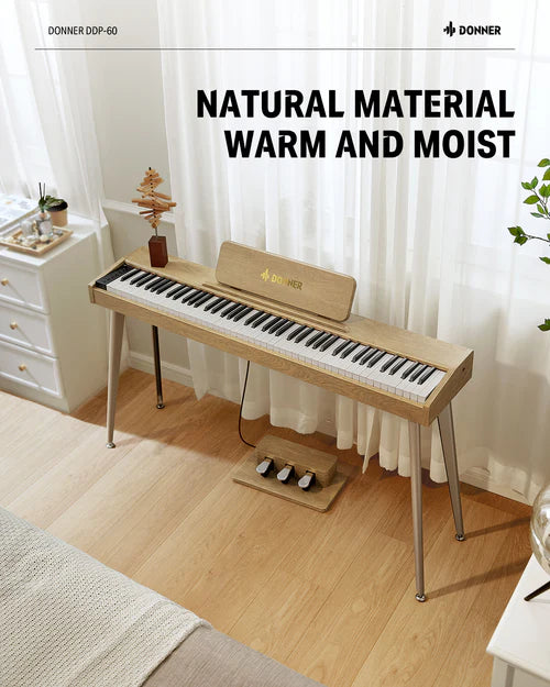 Piano Digital Donner Ec6681 Ddp-60 Light Wood