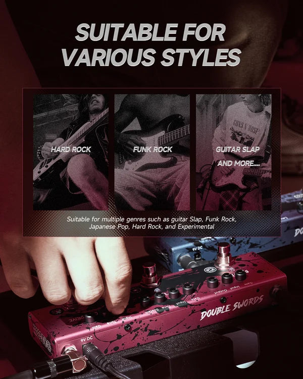 Pedal Donner EC7481 Miyavi Signature Bloodsteel Triple Pedal