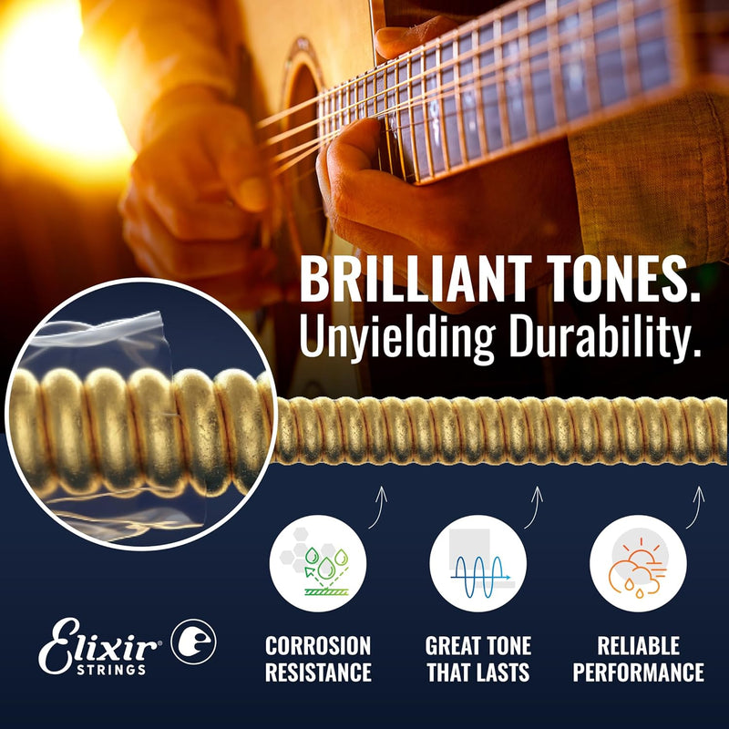 Encordado Elixir Nanoweb Guitarra Acustica Pack 3 16545 12 53