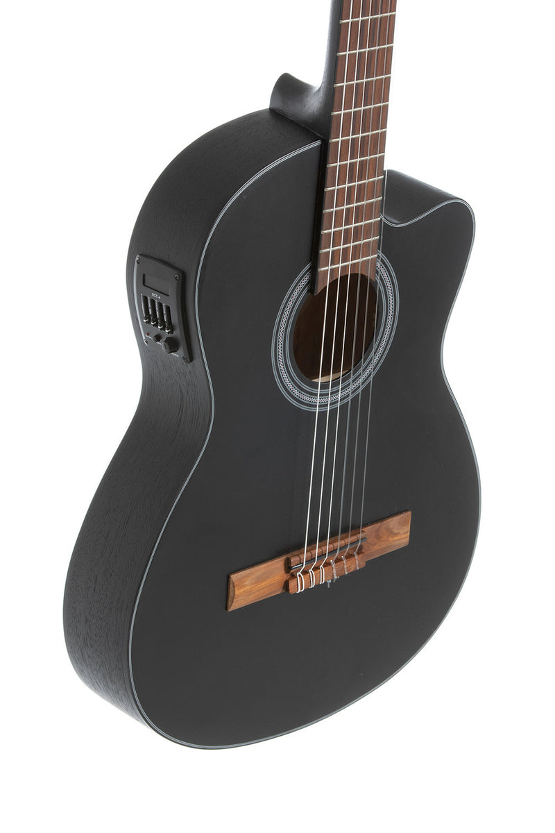 Guitarra Electroacustica Gewa Vg500166 Negra Nylon