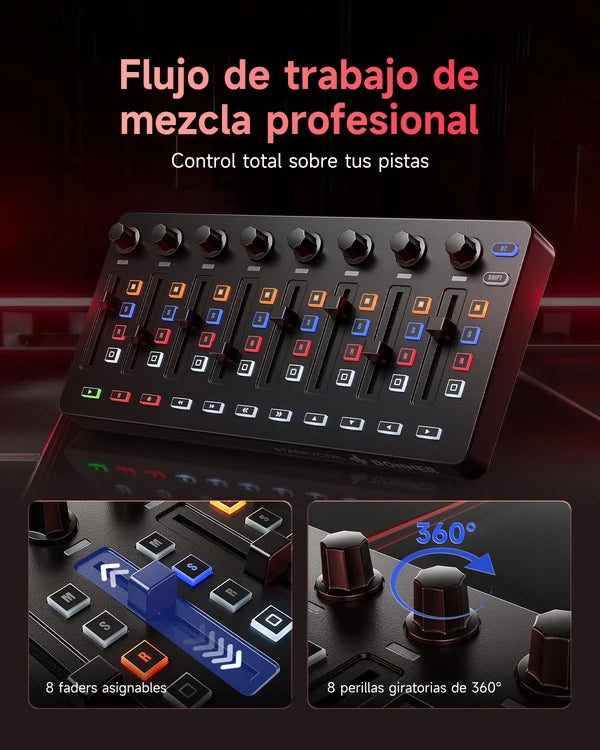 Controlador Donner EC7622 STARRYCRTL MIDI CONTROLLER BLACK