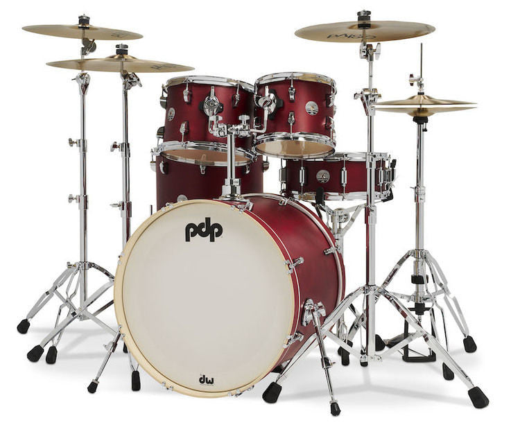 Pdp Spectrum PDST2215RD Cherry Stain, cinco tambores; platillos de ambientación no incluidos, hardware vendido PDHW815