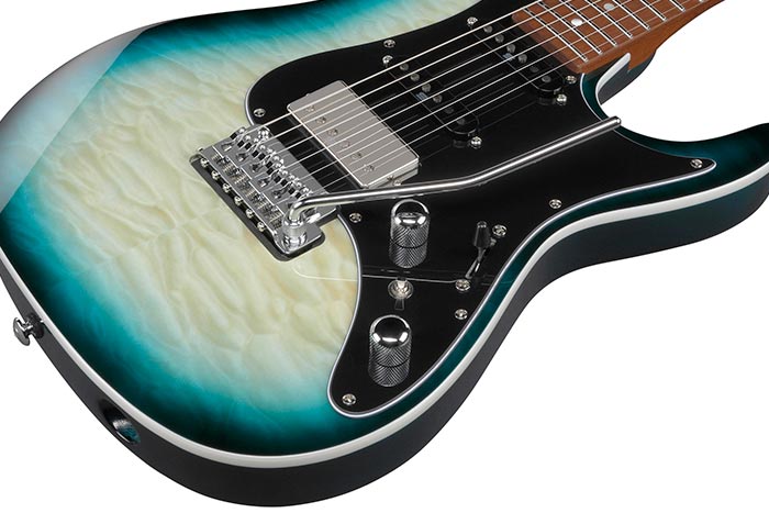 Guitarra Eléctrica Ibanez Premium AZ24P1QM-DOB Deep Ocean Blonde — vista 8