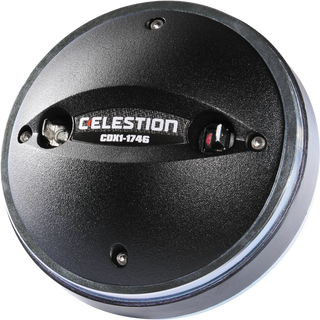Componente Celestion CDX1-1746 identificado como HG00483 en el esquema Topp Pro; vista del motor y sus terminales.