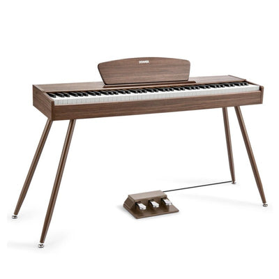 Piano Digital Donner Ec6765 Ddp-80 Walnut Wood