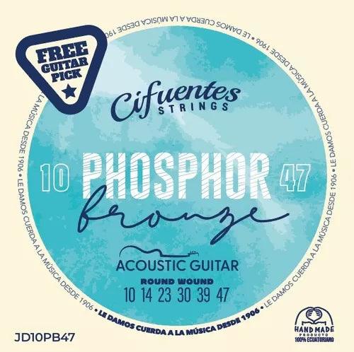 Encordado Cifuentes Strings Guitarra Acustica JD10 PB 1047