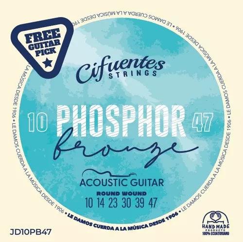 Encordado Cifuentes Strings Guitarra Acustica Jd10 Pb 1047