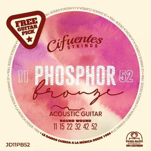 Encordado Cifuentes Strings Guitarra Acustica JD11 PB 11 52