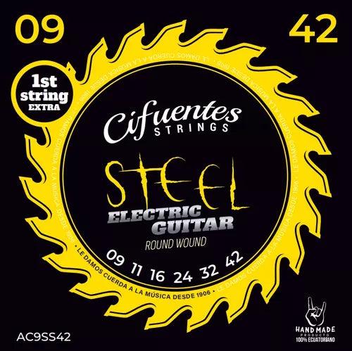 Encordado Cifuentes Guitarra Electrica AC9 SS 9 42