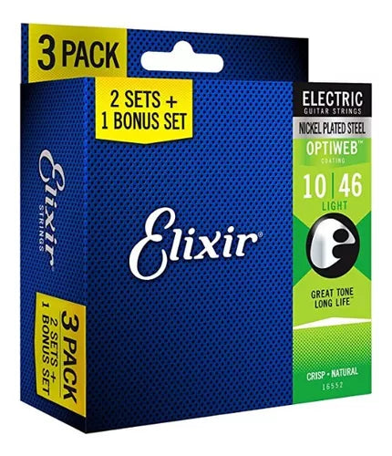 Encordado Elixir Guitarra Electrica 16552 10-46 X3