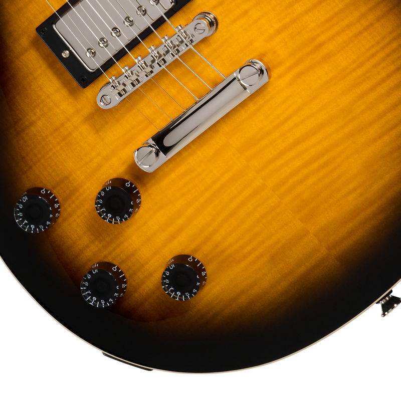 Guitarra Eléctrica Epiphone Les Paul Tribute Plus, Para Zurdos, Vintage Sunburst E1LPTPVSNH1L — vista 8