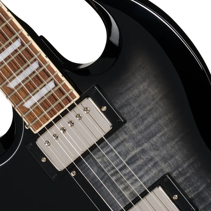 Guitarra Electrica Epiphone E1SGTPEBBNH1L Sg Tribute Plus Zurda Transparent Ebony