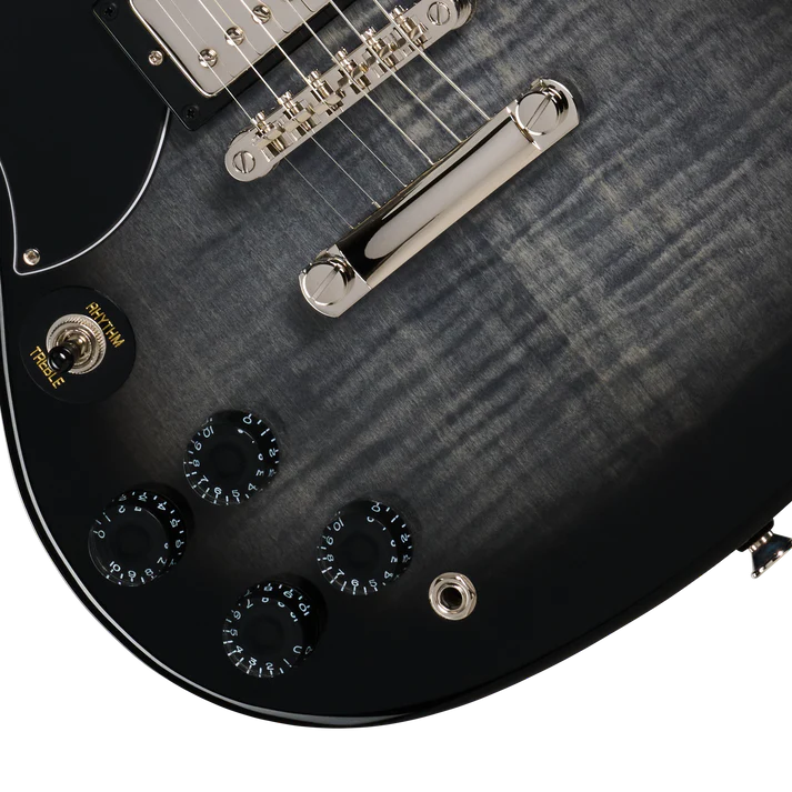 Guitarra Electrica Epiphone E1SGTPEBBNH1L Sg Tribute Plus Zurda Transparent Ebony