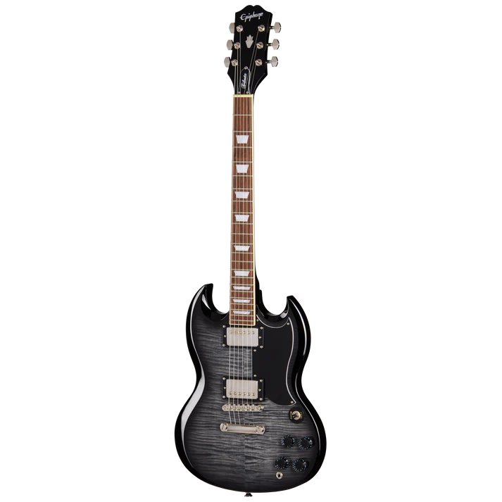 Guitarra Electrica Epiphone E1SGTPEBBNH1 Sg Tribute Plus Transparent Ebony