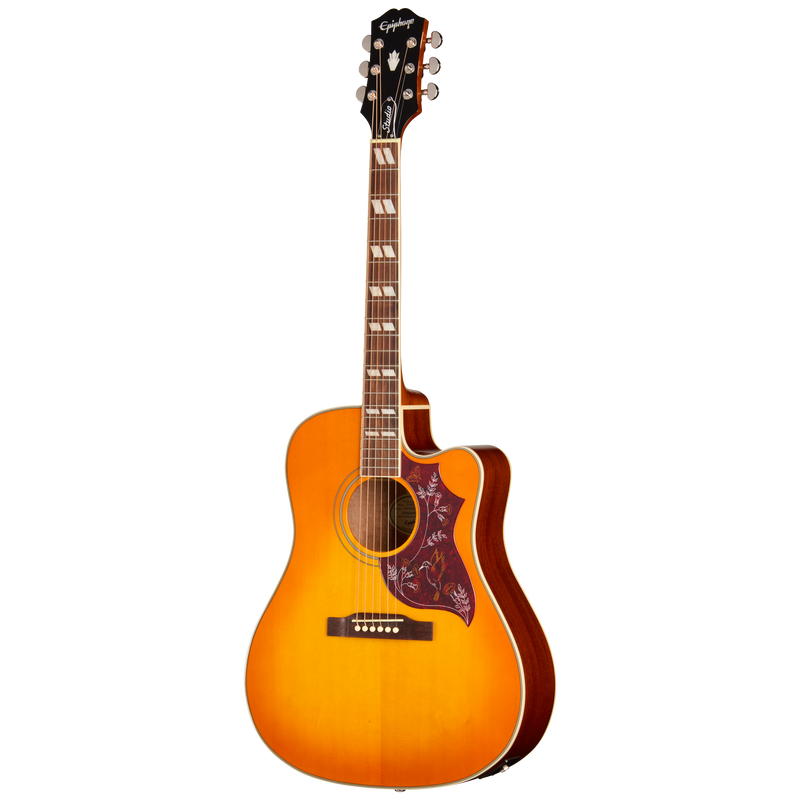 Guitarra electroacústica Epiphone Hummingbird Studio EC, Heritage Cherry Sunburst — vista frontal