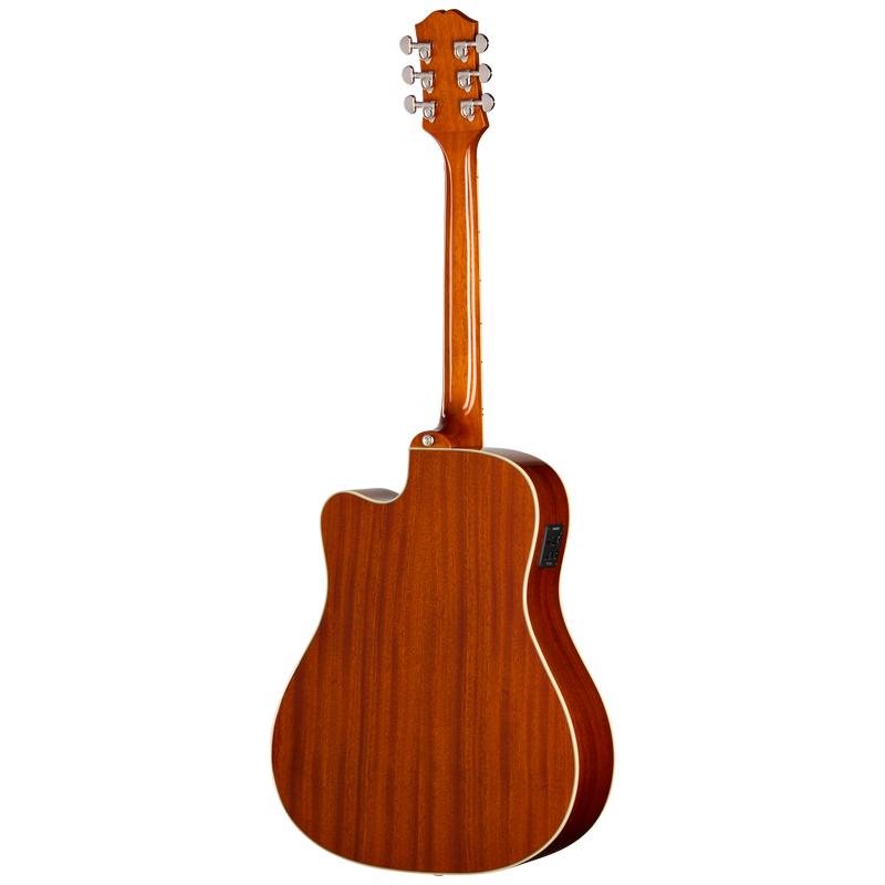 Guitarra electroacústica Epiphone Hummingbird Studio EC, Heritage Cherry Sunburst — vista posterior