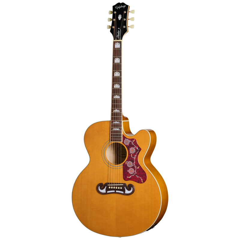 Guitarra electroacústica Epiphone J-200 Studio EC, Natural — vista frontal