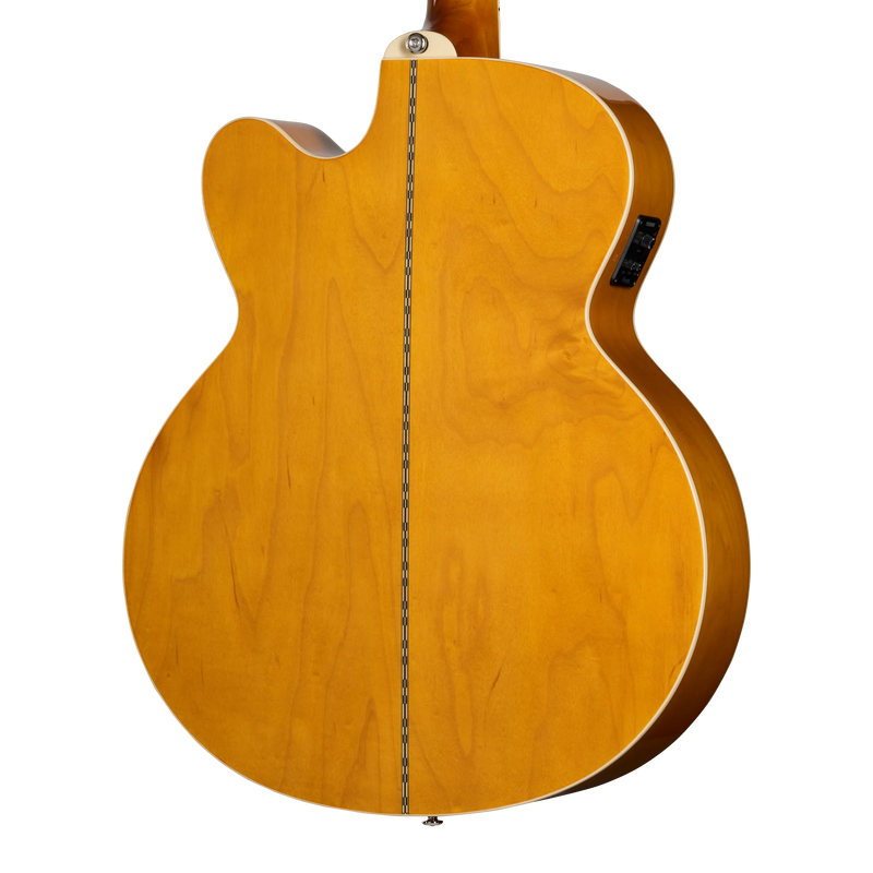 Guitarra electroacústica Epiphone J-200 Studio EC, Natural — vista posterior